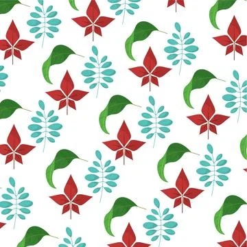 Leaves icons Pattern background Vector Stock Illustration