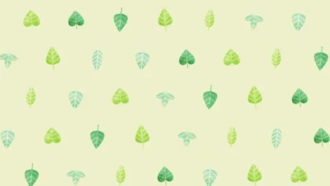 Leaves illustration pattern background 動画素材 309308942