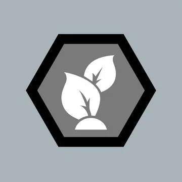 Leaves logo flat icon vector illustration logo Isolated template Stock Illustration