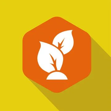 Leaves logo flat icon vector illustration logo Isolated template Stock Illustration