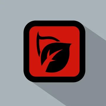 Leaves logo flat icon vector illustration logo Isolated template Stock Illustration