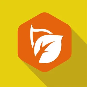 Leaves logo flat icon vector illustration logo Isolated template Stock Illustration