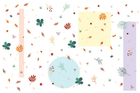 Leaves Nature Patterns vector illustration isolated on white background Stock Illustration