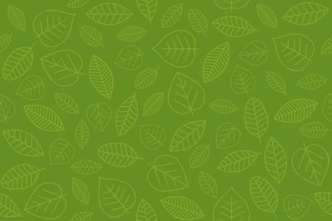 Leaves outline seamless pattern for use as wrapping paper gift,fabric Stock Illustration