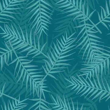 Leaves of palm tree. Seamless vector pattern イラスト素材