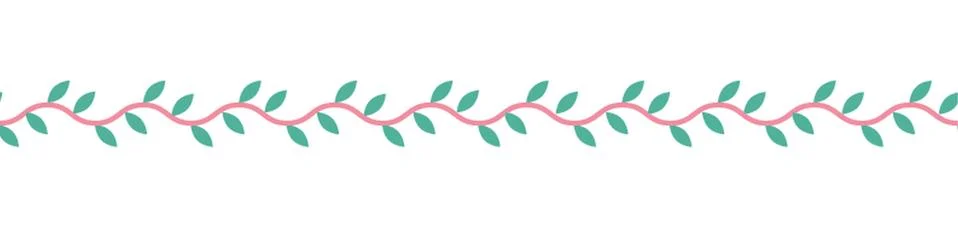 Leaves Pattern Border Design Stock Illustration