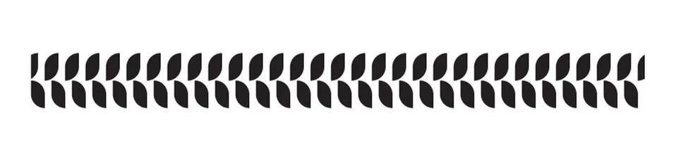 Leaves Pattern Border Design Illustrazione stock