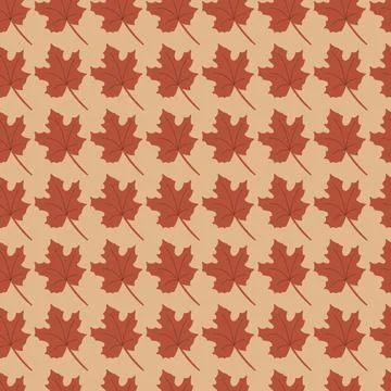 Leaves Pattern. Endless Background with maple leaf. 스톡 일러스트