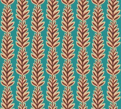 Leaves Pattern Hand Drawn Stock Illustration