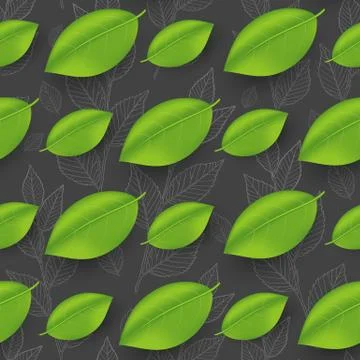 Leaves pattern Illustrazione stock