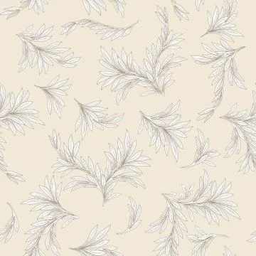 Leaves pattern. Leaf seamless backgound. Floral garden texture Stockillustratie