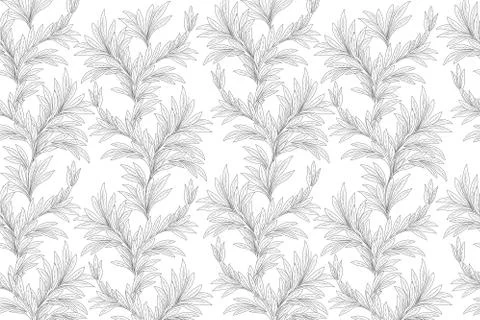 Leaves pattern. Leaf seamless backgound. Floral garden texture イラスト素材