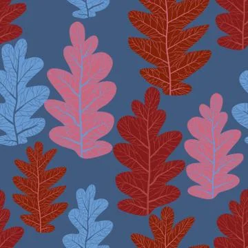Leaves pattern seamless background Stock Illustration