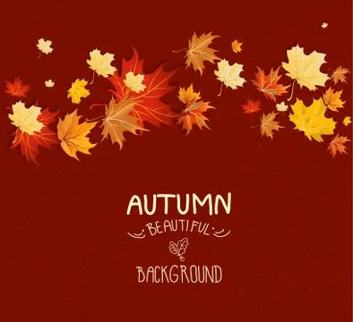 Leaves on purple background Stock Illustration