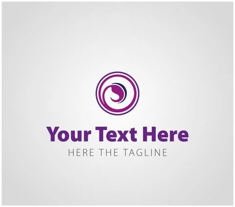 Leaves. Ready logo connected with forest, wood and nature. Purple leaf Stock Illustration