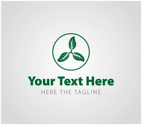 Leaves. Ready logo connected with forest, wood and nature. Green leaf propeller Stock Illustration