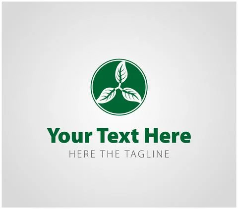 Leaves. Ready logo connected with forest, wood and nature. Green leaf Stock Illustration
