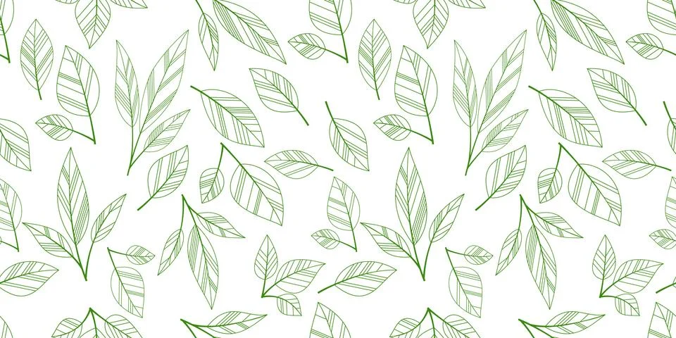 Leaves seamless background Stock Illustration
