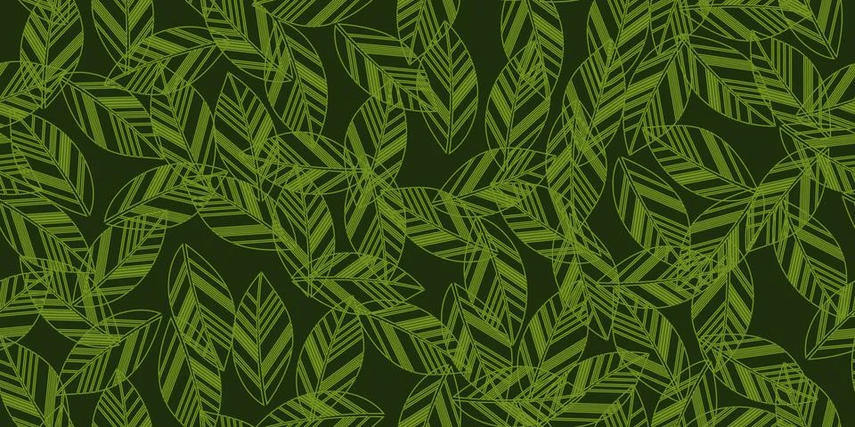 Leaves seamless background Stock Illustration