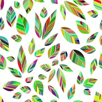 Leaves seamless colored Stock Illustration