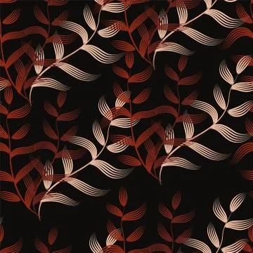 Leaves seamless. Leaf vector texture pattern background. Green leaves seamles 스톡 일러스트