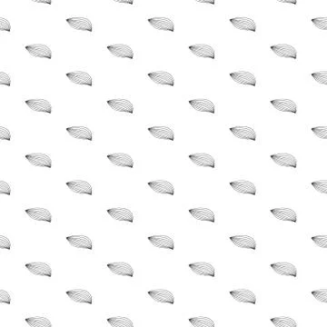 Leaves seamless natural pattern. Abstract geometric linear elements. Illustrazione stock