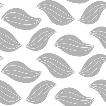 Leaves seamless natural pattern. Abstract geometric linear elements. 스톡 일러스트
