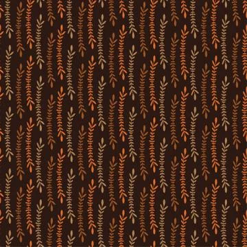 Leaves seamless pattern. Autumn background. Vertical leaves pattern. Autumn p Stock Illustration