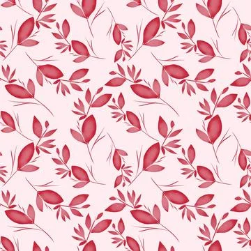 Leaves seamless pattern on background. Stock Illustration