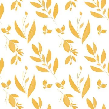 Leaves seamless pattern on background. Stock Illustration