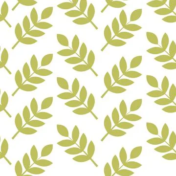 Leaves seamless pattern. Colorful. On white background. Stock Illustration