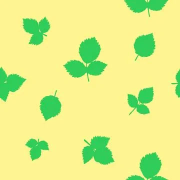 Leaves - seamless pattern, green and yellow color combination Stock Illustration