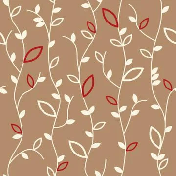 Leaves seamless pattern Stock Illustration