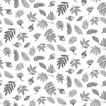 Leaves seamless pattern Stock Illustration