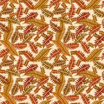 Leaves Seamless pattern. Vector endless background. Stock Illustration