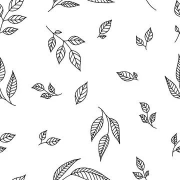 Leaves. Seamless pattern. Vector Stock Illustration