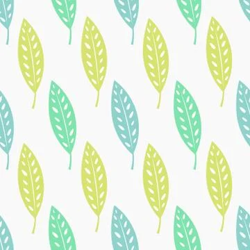 Leaves seamless pattern. Vector illustration. Stock Illustration
