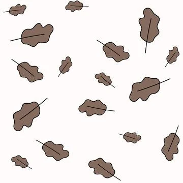 Leaves seamless pattern on a white background Illustrazione stock