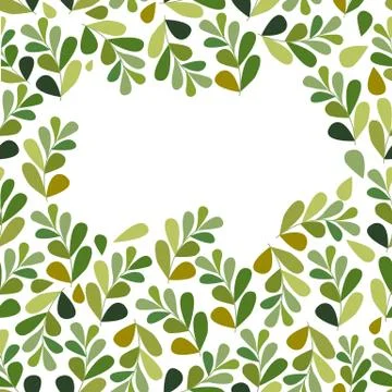 Leaves set isolated on white background Illustrazione stock