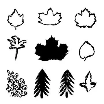 Leaves shape print. Stock Illustration