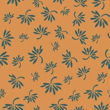 A leaves silhouettes toss seamless vector pattern Stock Illustration