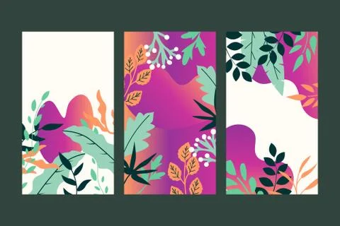 Leaves stories background Illustrazione stock