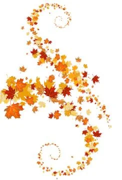 Leaves swirl Stock Illustration