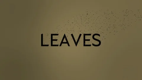 Leaves Text Wind Dissolve Stock Footage 102476354
