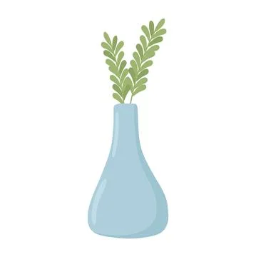 Leaves in vase Stock Illustration