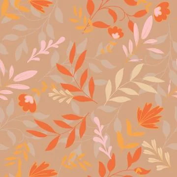 Leaves Vector Seamless Pattern design Stock Illustration