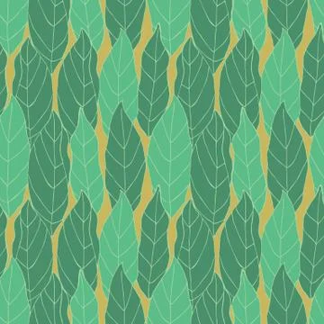 Leaves vector seamless pattern Stock Illustration