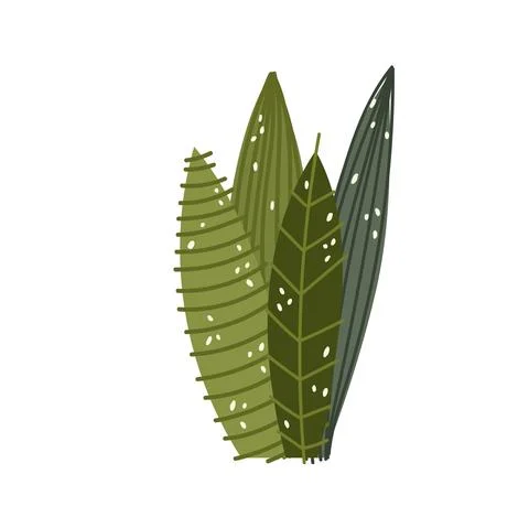 Leaves vegetation greenery Stock Illustration