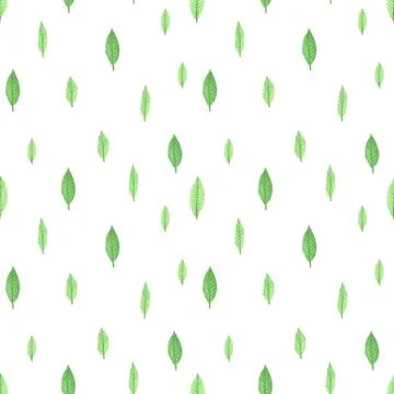 Leaves watercolor seamless pattern background. Vector illustration. Stock Illustration