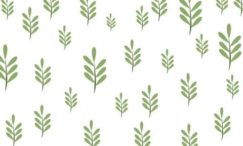 Leaves in white Background Stock Illustration